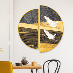 Fly High Abstract Art in Beautiful Golden Frames