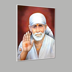 Blessings of Sai Baba Om Sai Ram Wall Hanging Painting