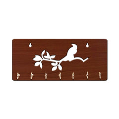 Sitting Birds on Branch Unique Design Wall-Mounted Key Holder for Home Wall