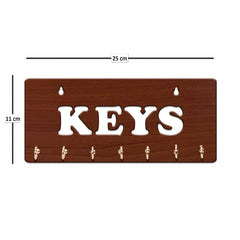 Modern Keys Text Unique Design Wall-Mounted Key Holder for Home Wall
