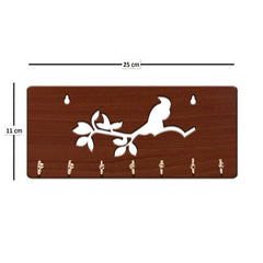 Sitting Birds on Branch Unique Design Wall-Mounted Key Holder for Home Wall