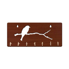 Single Bird on Branch Unique Design Wall-Mounted Key Holder for Home Wall