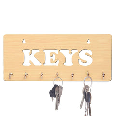 Keys Text Unique Design Wall-Mounted Key Holder for Home Wall