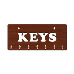 Modern Keys Text Unique Design Wall-Mounted Key Holder for Home Wall