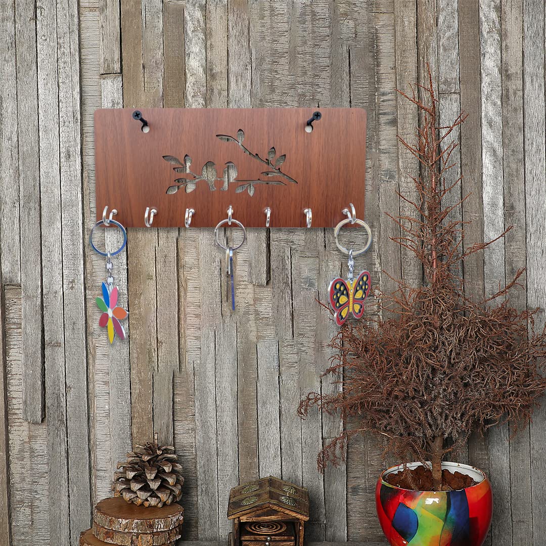 Modern Birds on Branches Unique Design Wall-Mounted Key Holder for Home Wall