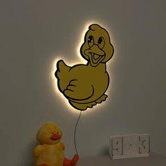 Baby Duckling Backlit Wooden Wall Décor