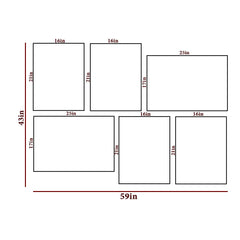 Green Tropical Ferns Wall Frame Set of 6