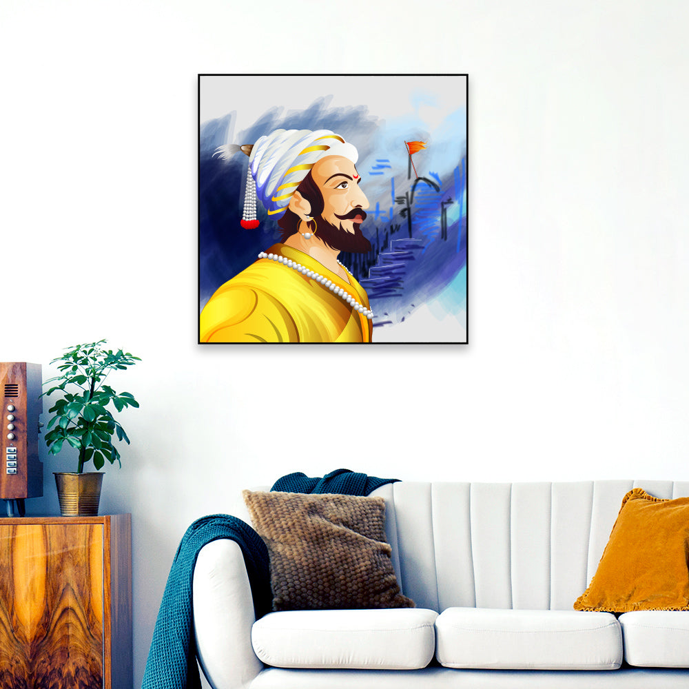 Chhatrapati Shivaji Artistic Canvas Wall Painting