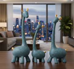 Contemporary Animal Figurines Set for Table, Shelf,Home and Console Accents