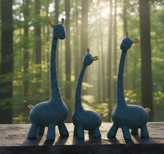 Contemporary Animal Figurines Set for Table, Shelf,Home and Console Accents