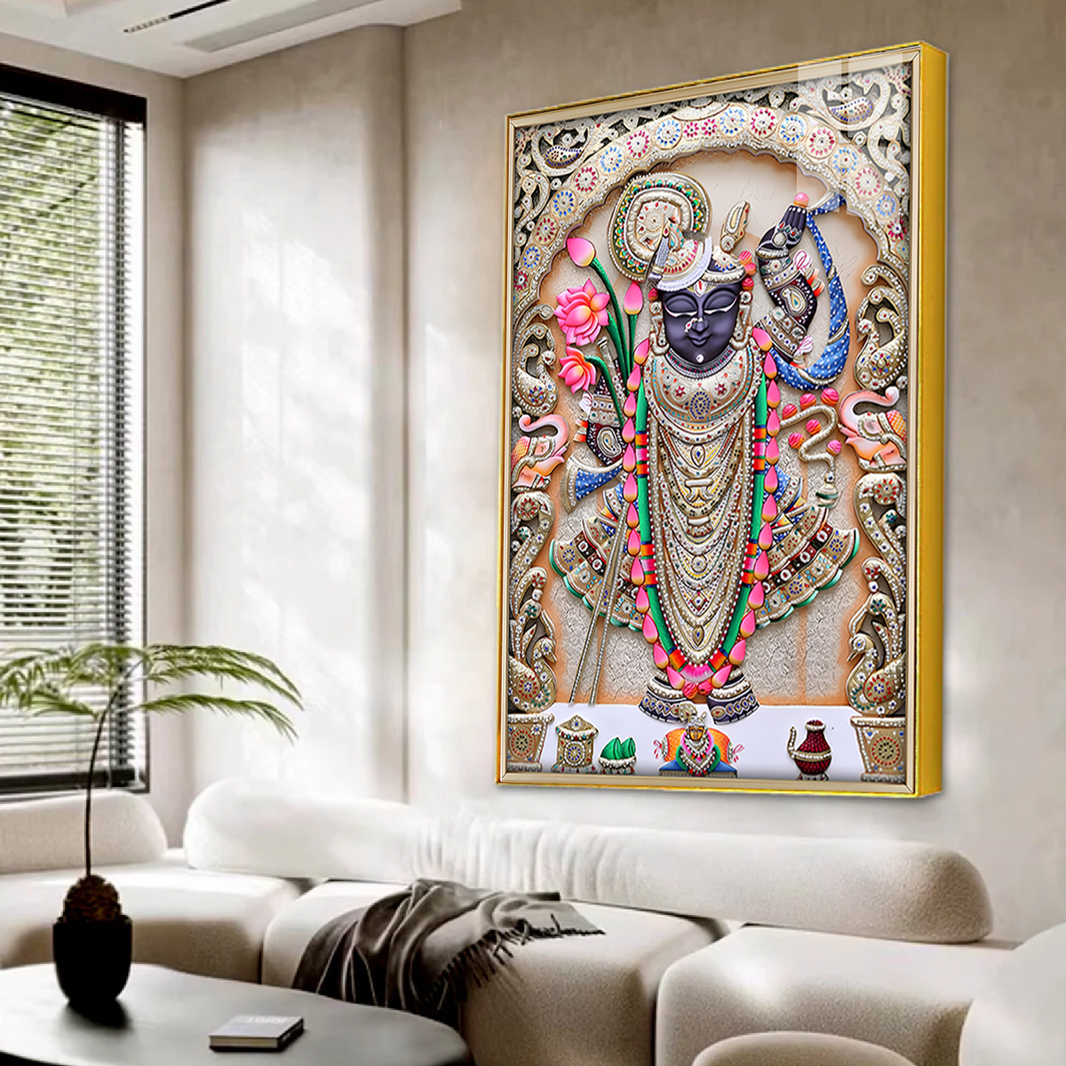 Majestic Shreenath Ji Maharaj Acrylic Wall Hanging