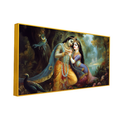 Lord Vishnu with Lakshmi Canvas Printed Wall Paintings
