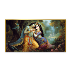 Lord Vishnu with Lakshmi Canvas Printed Wall Paintings
