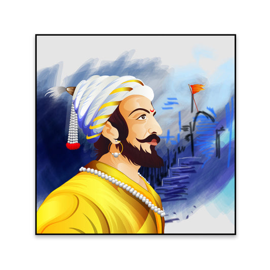 Chhatrapati Shivaji Artistic Canvas Wall Painting