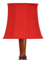 Red Cotton Wooden Floor Lamp