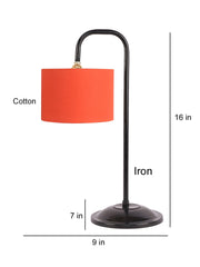 Orange cotton Shade Iron Table Lamp (RM02)