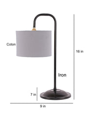 Grey cotton Shade Iron Table Lamp (RM04)