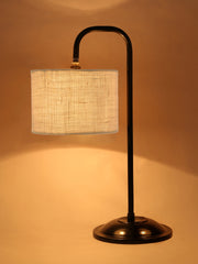Off-White Jute Shade Iron Table Lamp (RM06)