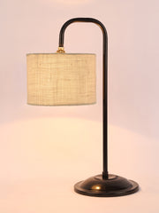 Off-White Jute Shade Iron Table Lamp (RM06)