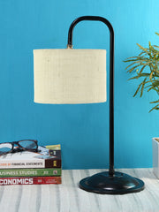 Off-White Jute Shade Iron Table Lamp (RM06)