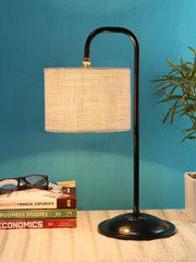 Off-White Jute Shade Iron Table Lamp (RM06)