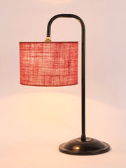 Pink Jute Shade Iron Table Lamp (RM07)