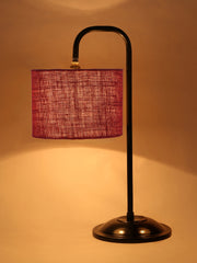 Maroon Jute Shade Iron Table Lamp (RM08)
