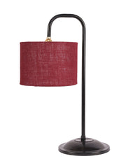 Maroon Jute Shade Iron Table Lamp (RM08)