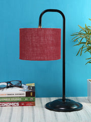 Maroon Jute Shade Iron Table Lamp (RM08)