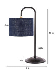 Blue Jute Shade Iron Table Lamp (RM09)