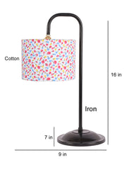 Multi cotton Shade Iron Table Lamp (RM12)