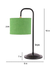 Green Jute Shade Iron Table Lamp (RM13)