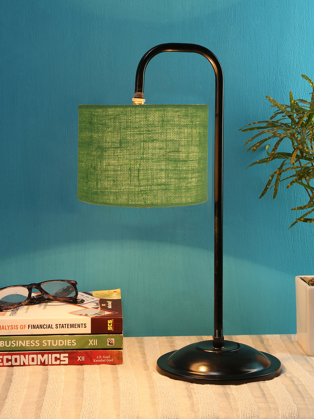 Green Jute Shade Iron Table Lamp (RM13)