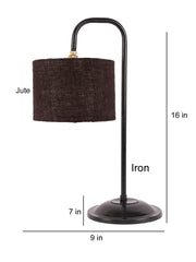 Brown Jute Shade Iron Table Lamp (RM14)