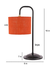 Orange Jute Shade Iron Table Lamp (RM16)