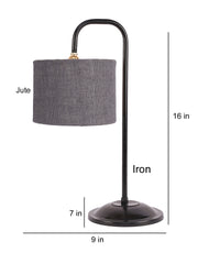 Grey Jute Shade Iron Table Lamp (RM17)