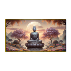 The Buddha in the Moonlight Garden Canvas Print Wall Painting