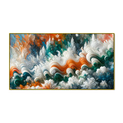Tri-Color Accent for Home: Indian Tricolor Canvas Print Wall Art