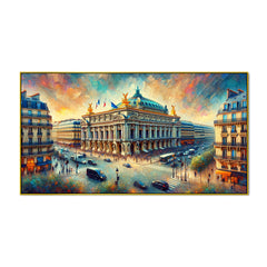 Aesthetic City of Light, Painted Sky Canvas Print Wall Painting