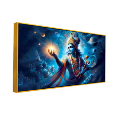 Premium Lord Krishna Cosmic Universe Canvas Painting