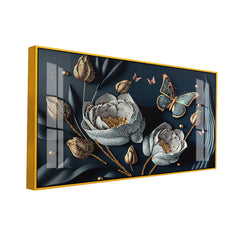 Ethereal Blooms Premium Textured Canvas - 3D Floral Acrylic Painting
