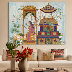 Indian Ethnic Traditional Art Paintings: Enhance Your Home Décor with Framed Canvas Madhubani Wall Art Masterpieces - Perfect for Living Rooms, Bedrooms, and Office Spaces