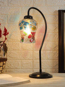 Multicolor Mosaic Glass Curvy Table lamp with Iron Base (EN24)