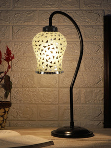 Multicolor Mosaic Glass Curvy Table lamp with Iron Base (EN18)