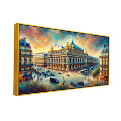 Aesthetic City of Light, Painted Sky Canvas Print Wall Painting