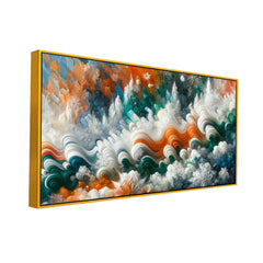 Tri-Color Accent for Home: Indian Tricolor Canvas Print Wall Art