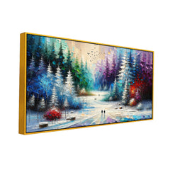A Chromatic Winter Journey or The Colors of Our Love Canvas print wall painting