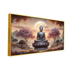 The Buddha in the Moonlight Garden Canvas Print Wall Painting