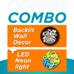 Happy New Year + Kitchen Rules Neon Sign Bundle | Special Discount