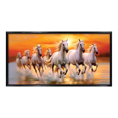 Seven Auspicious Horses: Vastu Shastra Energy Art – Premium Success & Prosperity Canvas